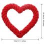 Mudder 2 Pieces Valentines Day Heart Shaped Rope Dog Chew Toys Pet Toys for Valentines Day Dog Supplies