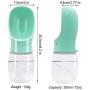 Portable Dog Water Bottle with Collapsible Bowl, FineGood 2.76'' Big Trough 12OZ Leak Proof Pet Travel Drinking Bottle for Small Cat Puppy for Outdoor Hiking Walking