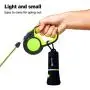 Waste Bags Dispenser with LED Flashlight, Poop Bag Holder for Dog Lead Leash, Diaper Bags Dispenser for Cradle or Car, Never Step on Poop Again at Night, includes 4 Rolls (15 Bags Per Roll, 60 Bags)