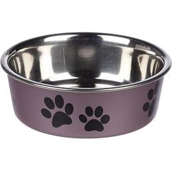 Loving Pets Metallic Bella Bowl, Small, Grape