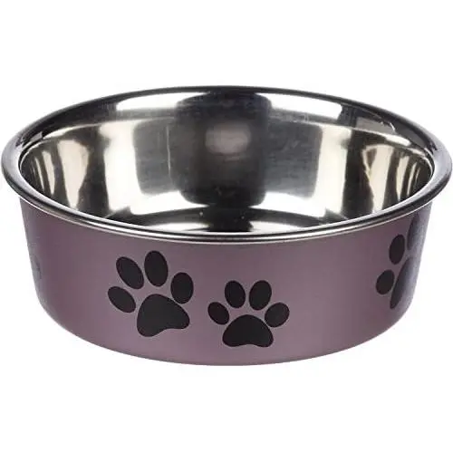 Loving Pets Metallic Bella Bowl, Small, Grape Loving Pets Metallic Bella Bowl, Small, Grape