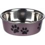 Loving Pets Metallic Bella Bowl, Small, Grape