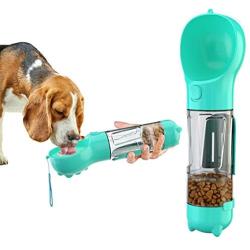 USWT Dog Water Bottle Cat Travel Drinking Cup Pets Supplies, Walking Dogs and Kittens Outdoors Drinking Feeder with Poop Collection Shovel and Garbage Bag Storage,Can be Cleaned in The Dishwasher¡­