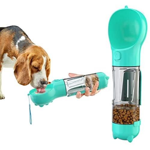 USWT Dog Water Bottle Cat Travel Drinking Cup Pets Supplies, Walking Dogs and Kittens Outdoors Drinking Feeder with Poop Collection Shovel and Garbage Bag Storage,Can be Cleaned in The Dishwasher¡­