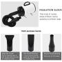 Display4top Professional Pet Grooming Blower,Adjustable Speed Dog Hair Dryer with Heater, Spring Hose and 3 Different Nozzles