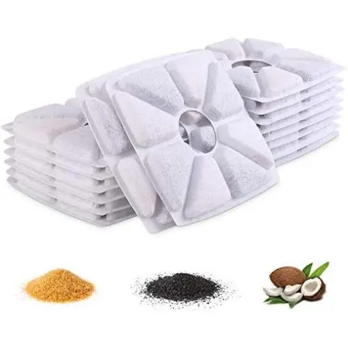 Cat Water Fountain Filter Replacement, 8 Grid Upgraded 16 Pack Cat Fountain Filter Replacement, Activated Carbon & Ion Exchange Resin Cat Fountain Filter, Pet Water Filter for Cat, Dog Fountain Cat Water Fountain Filter Replacement, 8 Grid Upgraded 16 Pack Cat Fountain Filter Replacement, Activated Carbon & Ion Exchange Resin Cat Fountain Filter, Pet Water Filter for Cat, Dog Fountain