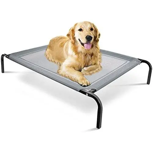 Paws & Pals Elevated Dog Bed - Steel Frame, Temp Control, Indestructible Chew-Proof Pet Cot w/ Trampoline Suspended Raised Hammock Best for Portable in/Out Door Use Cooling Platform | Medium Paws & Pals Elevated Dog Bed - Steel Frame, Temp Control, Indestructible Chew-Proof Pet Cot w/ Trampoline Suspended Raised Hammock Best for Portable in/Out Door Use Cooling Platform | Medium
