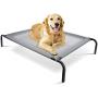 Paws & Pals Elevated Dog Bed, Portable Raised Pet Cot Platform with Steel Frame and Lifted Cooling Mesh Hammock Best for Dogs, Puppy & Cat Indoor or Outdoor Use, Medium Suspended Trampoline 32” x 25”