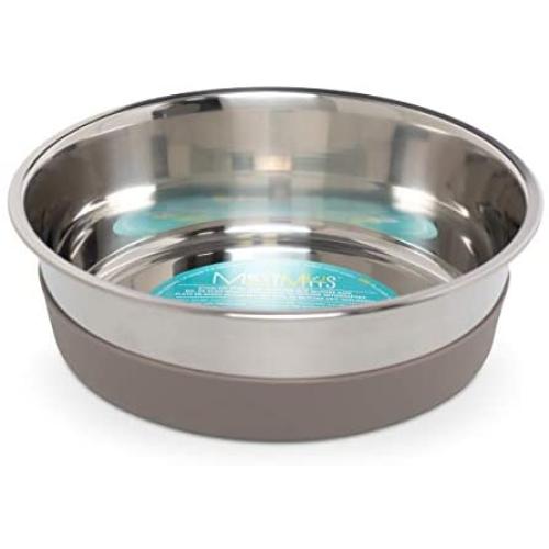 Messy Mutts Stainless Steel Heavy Gauge Bowl with Non-Slip Removable Silicone Base