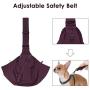 AUTOWT Dog Padded Papoose Sling, Small Pet Sling Carrier Hands Free Carry Adjustable Shoulder Strap Reversible Tote Bag with a Pocket Safety Belt Dog Cat Traveling Subway