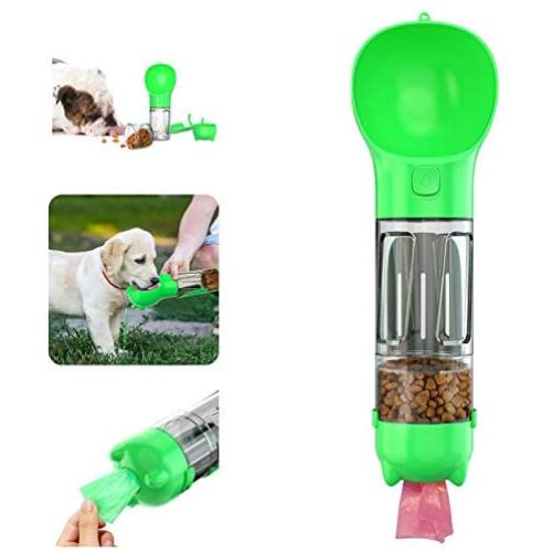 AmazeFan Dog Water Bottle for Walking, Multifunctional and Portable Dog Travel Water Dispenser with Food Container,Detachable Design Combo Cup for Drinking and Eating,Suitable for Cats and Puppy