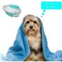 Miwaimao Soft Silicone Pet Bath Brush - Shampoo Dispenser, Very Suitable for Small Dogs and Long-Haired Cats to Wash, Shampoo, Remove Loose Fur, Safe and Scratch-Free (Green)
