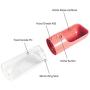Dog Travel Water Bottle for Outdoor Walking Hiking, Waterproof No Spill, Portable Pet Walking Accessories, 15.2 oz, Pink