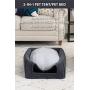Bedsure Kitten Bed Cave Bed for Cats & Dogs - 15/19 inches Up to 11lbs 2-in-1 Kitty Bed/Cat Hut/Covered Cat Bed Caves with Removable Washable Cushioned Pillow, Indoor Pet Cat Dog Beds for Pets
