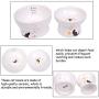 kathson Raised Cat Food Water Bowl Set Pet Ceramic Feeder Bowls Protect Cats Spine Stress Free, Backflow Prevention,Dishwasher