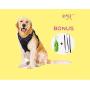 GoMeX Dog Harness No Pull Pet Harness (Bonus) Adjustable Outdoor Black Vest Reflective Soft Material Easy Control for Large Dogs (6 FT Reflective Leash & Waste Bags w/Dispenser and Clip Included)