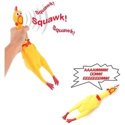 Fun Pet Dog Puppy Shrilling Rubber Chicken Chew Sound Squeeze Screaming Toy Gift