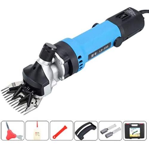 Dzhot51 220V 580W Electric Sheep Goat Clipper Shears Groomer Wool Shearing Farm Animal Blue