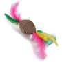 ocijf179 Pet Toy 7Pcs Kitten Corrugated Paper Mouse Cat Stick Feather Funny Interactive Pet Toys - 7pcs