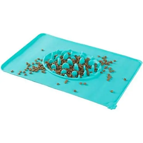 Blue Silicone Slow Feeder Bowls Mats for Pet - Dog Bowl Mats to Slow Down Eating Cat Food Puzzle Feeder Insert Blue Silicone Slow Feeder Bowls Mats for Pet - Dog Bowl Mats to Slow Down Eating Cat Food Puzzle Feeder Insert