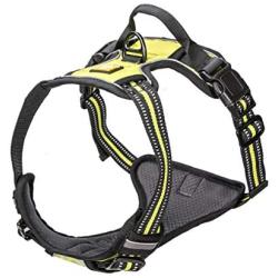 BUDDIHUG Dog Harness No Pull Pet Harness 3M Reflective Adjustable Outdoor Pet Vest for Small Medium Large Dogs