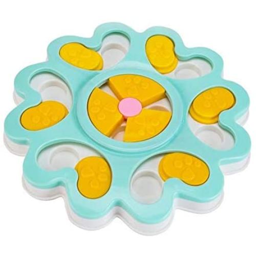 CHZHENG Dog Slow Feeder, Durable Eco-Friendly Pet Toys, Anti-Slip Bottom Interactive Training Food Toy, for Small Medium Dogs,Blue