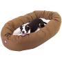 Majestic Pet Poly-Cotton Sherpa Bagel Dog Bed for Dogs & Cats, Calming Donut Dog Bed Cuddler | Washable | Multiple Sizes & Colors