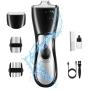 Visson Dog Clippers Washable,2in1 Dog Grooming Clippers Kit for Small Medium Dogs and Cats Hair Around Face, Paws, Eyes, Ears, Rump,Dog Trimmer Clippers Cordless,Low Noise Dog Shaver USB Rechargeable