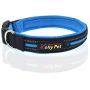 Chenyouwen Pet Toys Great Pet Dogs Polyester Reflective Breathable Pets Collar Traction Lead Leash, Size: S, 2.03540cm (Black) (Color : Blue)