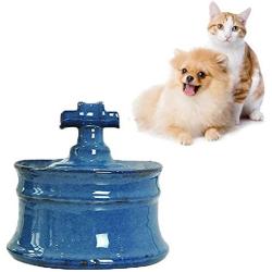 HBFFL Ceramic Cat Water Fountain, Automatic Circulation Pet Water Dispenser, Ultra-Quiet Water Pump, Suitable for Cats and Dogs,1