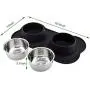 Petek Double Dog Cat Feeder Bowls Stainless Steel Food and Water Bowls with No Spill Non-Skid Silicone Mat, Double Pet Bowls (27oz Each) Set for Dogs Cats, Black Petek Double Dog Cat Feeder Bowls Stainless Steel Food and Water Bowls with No Spill Non-Skid Silicone Mat, Double Pet Bowls (27oz Each) Set for Dogs Cats, Black