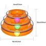 S-D-A Funny Pet Toys Cat Crazy Ball Disk Interactive Amusement Plate Play Disc Trilaminar Turntable Cat Toy