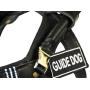 Dean and Tyler Guide Brass Hardware Leather Dog Harness, Black/Reflective, Medium - Fits Girth: 25-Inch to 31-Inch, Chest Size: 22-Inch