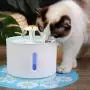 YUNDING Cat Water Fountain Mute Prevent Dry Burning 2L Water Level Window with Led Light Automatic Flower Pet Fountain Dog Water Dispenser for Cats(Color:White) YUNDING Cat Water Fountain Mute Prevent Dry Burning 2L Water Level Window with Led Light Automatic Flower Pet Fountain Dog Water Dispenser for Cats(Color:White)