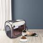 Domaker Pet Drying Box,Portable Pet Dryer Cage Foldable Puppy Hair Drying Box Hands-Free Doggy Grooming Hair Clearing Travel Bags for Dogs Cats Rabbit