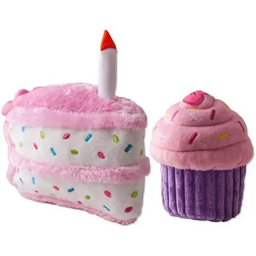 Zippypaws Dog Birthday Toy Squeaky Chew - Birthday Cake Dog Toy and Cupcake Dog Toys | Zippypaws Birthday Toys Zippypaws Dog Birthday Toy Squeaky Chew - Birthday Cake Dog Toy and Cupcake Dog Toys | Zippypaws Birthday Toys