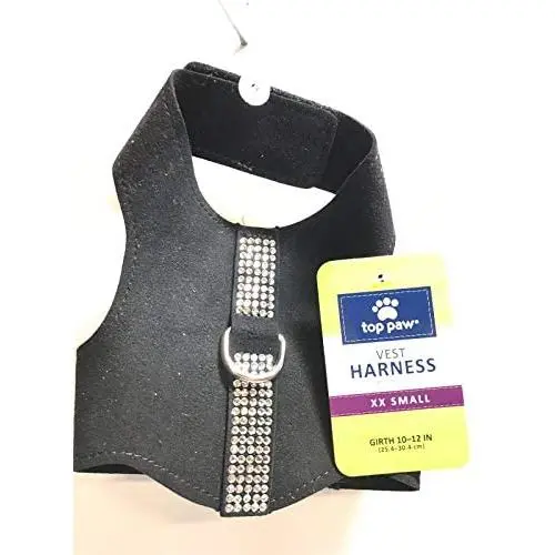 TOP PAW Vest Harness Black XX-Small GIRITH 10-12 TOP PAW Vest Harness Black XX-Small GIRITH 10-12