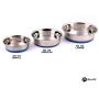 Max and Neo Heavyweight Non-Skid Rubber Bottom Stainless Steel Dog Bowl