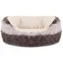 40 Winks Oval Sleepers - Grey & Cream Snuggle Plush 20'' ped bed 40 Winks Oval Sleepers - Grey & Cream Snuggle Plush 20'' ped bed