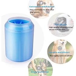 Osense Dog Foot Cleaner, Portable Pet Feet Washer Brush Cleaner Cup with Soft Silicone bristles and Free Towel for Dog & Cat