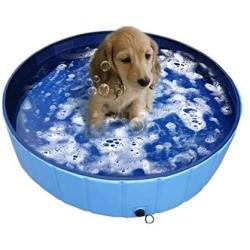 Tommino Pet Supplies Foldable Pet Bath Pool Mini Plastic Pool Collapsible Dogs Cats Bathing Tub Pool Kiddie Pool Mini Swimming Pool Hard Plastic Wading Pools for Kids and Pets Portable Pool Bath Tub