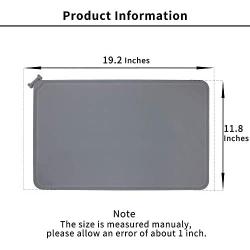 Ptlom Pet Placemat for Dog and Cat, Mat for Prevent Food and Water Overflow, Suitable for Small, Medium and Large Pet, Silicone