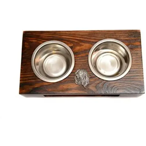 Lhasa Apso, a Dogs Bowl with a Relief from ArtDog