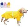 FEimaX Dog Raincoats Rain Poncho Coat Waterproof Rain Jacket with Hood for Medium and Large Dogs, Lightweight Hoodies Pet Windproof for Outdoor Walking