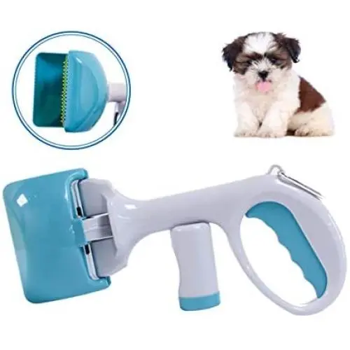 wcgfoever 2 in 1 Design Dog Poop Scooper with Bag Dispenser, Lightweight Sanitary Pet Waste Cleaner Outside, Pooper Pick Up Tool for Small Medium Dogs Cats