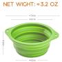 CFMOUR Collapsible Dog Bowl 2 Pack, 800ml Portable Dog Water Bowl Food Safe Silicone Foldable Pet Travel Bowls for Walking Camping Hiking