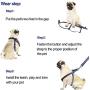 KOOWIN Personalized Waterproof Dog Harness Coated Ultra Soft Rubber with Reflective Strip, Red for Male Blue for Female, Not Hurt Pet Neck, Adjustable Medium Large Breed