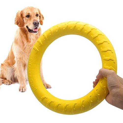 DLDER 12 Inch XL Dog Rubber & Foam Chewing Ring,Frisbee,Lightweight,Large Soft Durable Training Pet Toy and Floating Extreme Dog Rings Toy for Medium/Large Breeds.