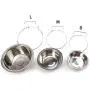 MLCINI Stainless Steel Hanging Pet Bowl, Removable Dish Feeder for Rabbit Bird Cat Dog Food Water Bowl with Hanger,(M size) MLCINI Stainless Steel Hanging Pet Bowl, Removable Dish Feeder for Rabbit Bird Cat Dog Food Water Bowl with Hanger,(M size)