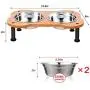 Elevated Dog Bowls,Unique Bone Shape Bamboo Raised Pet Bowls&Cats Dogs Food and Water Stand Pet Feeder with 2 304 Stainless Steel Bowls,Perfect for Pets Puppy Small Dogs Cats(Patent Pending) Elevated Dog Bowls,Unique Bone Shape Bamboo Raised Pet Bowls&Cats Dogs Food and Water Stand Pet Feeder with 2 304 Stainless Steel Bowls,Perfect for Pets Puppy Small Dogs Cats(Patent Pending)